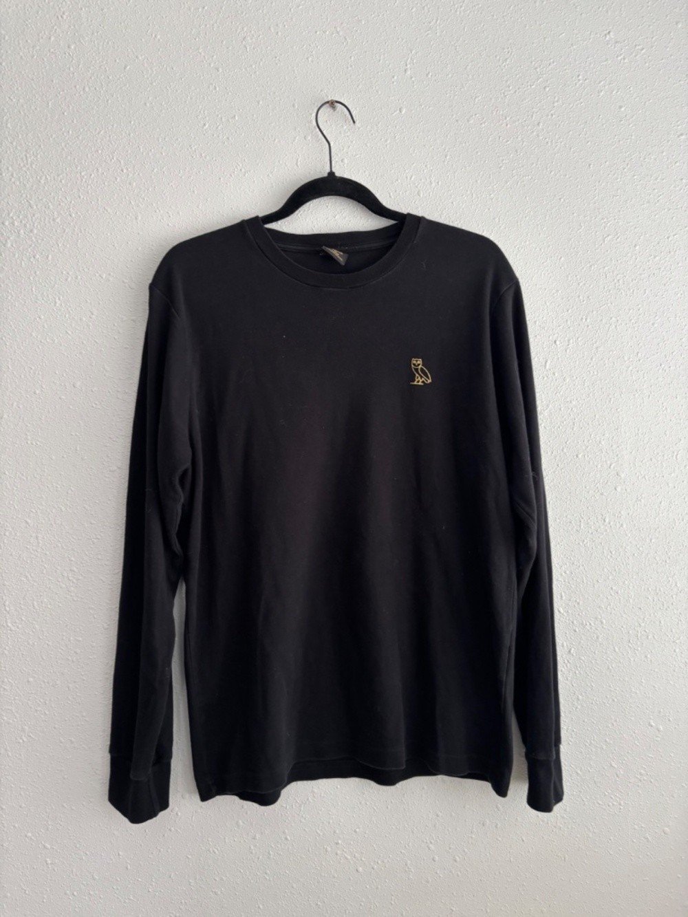 OVO October's Very Own Classic Long-Sleeve Tee Black Owl sz L